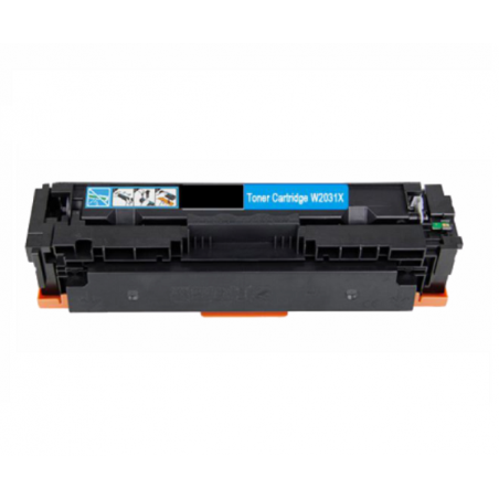 HP W2031X/ W2031A CIAN CARTUCHO DE TONER COMPATIBLE SIN CHIP Nº415X/ 415A