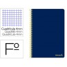 Cuaderno espiral Liderpapel folio Smart tapa blanda 80 hojas 60 gr cuadro 4 mm con margen color azul marino