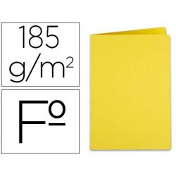 Subcarpeta Liderpapel folio amarillo intenso cartulina de 185 gr. Envase de 50 uds.