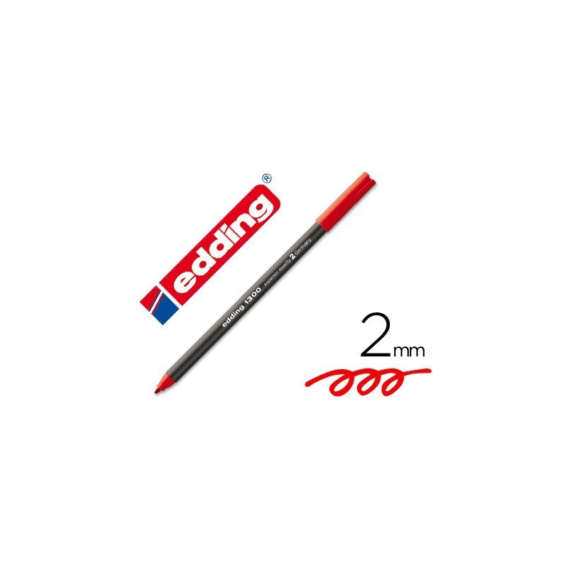 Edding 1300 rojo rotulador punta de fibra de 2 mm