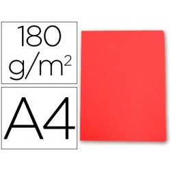 Subcarpeta Gio-Elba A4 rojo pastel cartulina de 180 gr. Envase de 50 unidades.