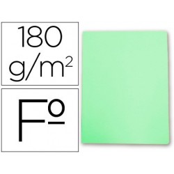 Subcarpeta Gio-Elba folio color verde pastel cartulina de 180 gr. Envase de 50 unidades