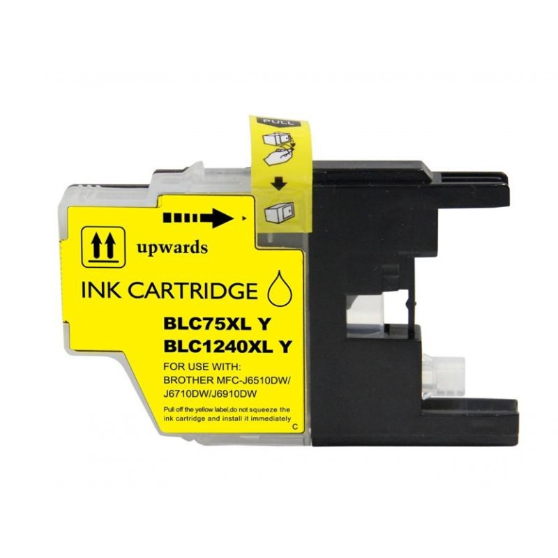 Brother LC1220XL/ LC1240XL/ LC1280XL amarillo cartucho de tinta compatible LC-1240Y
