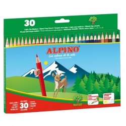 Lápices de colores largos Alpino 659, caja de 30 colores