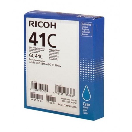 Ricoh GC41 cian cartucho de gel original 405762